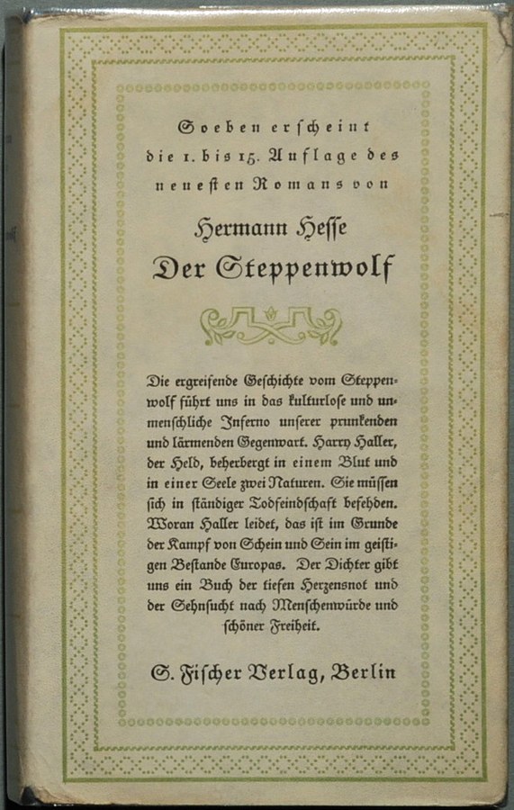 Der Steppenwolf book cover